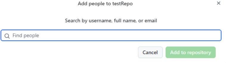 Image of menu to add collaborators to a repository